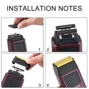Kit de Repuesto Profesional 8164 para Lámina y Cuchilla – Cubierta de Cabezal de Lámina para Afeitadora Eléctrica de Barbero - Product Image 4