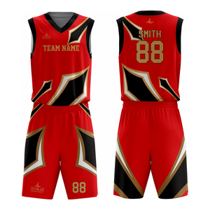 Conjunto de Pantalones Cortos y Camiseta de Baloncesto Personalizados Profesionales para Equipo, 100% Poliéster Transpirable, Impresión Sublimada, Cintura Elástica, Alta Calidad - Product Image 1