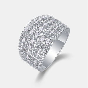 women elegant sparkling design 925 sterling silver moissanite engagement wedding <b>ring</b> anniversary bridal and Unisex band - Product Image 6