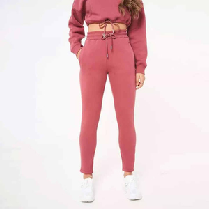 Women's Pink Hooded Regular Top and Matching <b>Sweatpants</b> <b>Set</b> 100% Organic Cotton Breathable Casual Full Sleeve 2 Piece Long <b>Set</b> - Product Image 2