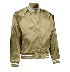 Chaqueta Bomber de Satén para Hombre, Cuello Alto Delgado, de Alta Calidad, Transpirable, Resistente al Viento, Cálida para Invierno - Product Image 1