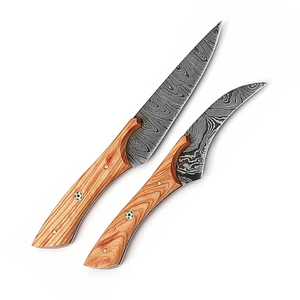 Professional Handmade Damascus Steel Chef <b>Knife</b> <b>Set</b> Full Tang Olive Wood Handle OEM ODM Manufacturer - Product Image 3