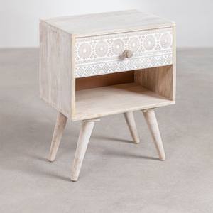 Mesita de noche Vandana Amber Balance de madera de mango con almacenamiento - Product Image 3