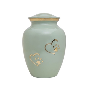 OEM Custom Metal Pet <b>Urn</b> Brass Dog Paw Printed Metallic Violet Funeral <b>Urn</b> for Dog <b>Cat</b> -Purple Metal Pet <b>Urn</b> - Product Image 5