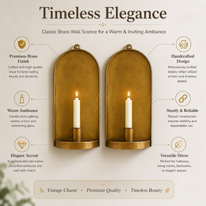 Modern Brass Arched Wall Candle <b>Sconce</b> Decorative Metal Wall Candle Holder Luxury Minimalist Home Décor for Living Room Hallway - Product Image 5