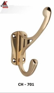 Gancho para sombreros y abrigos de latón con diseño de manija, para instalaciones estándar en puertas, precio al por mayor - Product Image 2