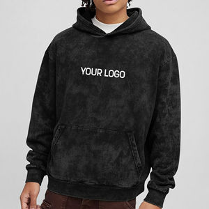 Sweat-shirts à capuche unisexe en molleton 100 % coton, grande taille, pour l'hiver, avec logo brodé personnalisé, style hip-hop, coupe oversize – Nouveauté très demandée - Product Image 1