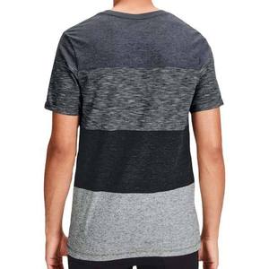 T-shirt de fitness unisexe à col en V à séchage rapide pour hommes, style raglan, en polyester/coton, coupe classique, motif lettres unies, vente en gros 2026 - Product Image 3