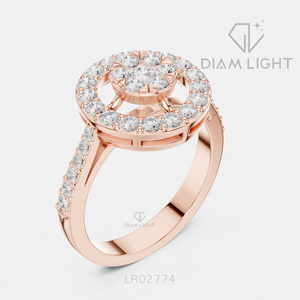 Bague de fiançailles en diamant de laboratoire certifié IGI 0,732 carats, or blanc 14 carats, taille ronde, clarté VS+, couleur F+, pour mariage ou anniversaire - Product Image 4