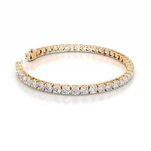 Pulsera de tenis de diamantes de laboratorio de moda, oro de 10K, 4.2mm, diamantes GH SI, joyería de boda para mujer, pulsera de diamantes - Product Image 3