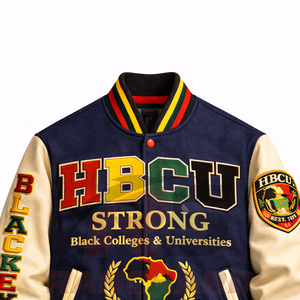 Chaqueta ligera para hombre estilo HBCU, cómoda y personalizada, chaqueta universitaria, chaqueta de colegio, chaqueta varsity hecha a medida. - Product Image 2