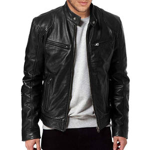 Stylish Design Men <b>Jacket</b> Spring Autumn Motorcycle Style Natural Leather <b>Slim</b> <b>Fit</b> Biker Coat Customized Leather <b>jacket</b> for men - Product Image 1