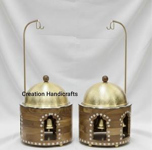 Jarra Decorativa de Aluminio Martillado con Tapa Cónica, Hecha a Mano, para Decoración del Hogar y Hoteles - Product Image 5