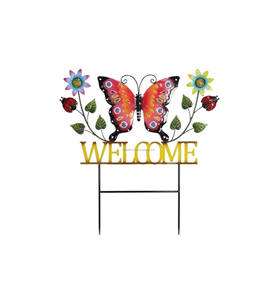 Luxury Quality <b>Metal</b> Iron Decorative Garden <b>Stake</b> Fully Customizable Butterfly Trellis Yard Sign for Outdoor Decoration - Product Image 2
