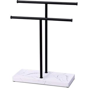 Porte-serviettes décoratif en métal en forme de L pour sol, design moderne, durable, résistant à la rouille, en laiton, pour salle de bain moderne - Product Image 5
