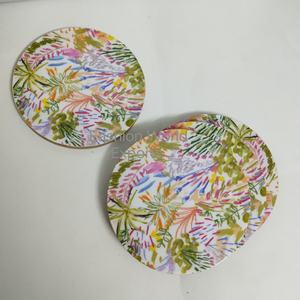 Sous-verres classiques en résine époxy transparente bleue écologique de haute qualité, en céramique et métal, pour thé, café, boissons, fabriqués par KISWAH CRAFT - Product Image 3