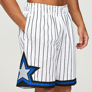 Shorts de basket-ball en maille pour hommes, personnalisables avec logo, haute qualité, respirants, séchage rapide, polyester, vente en gros, 5 pouces - Product Image 6