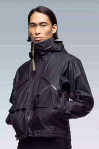 Veste technique imperméable unisexe, streetwear fonctionnel, coupe-vent, veste cargo tactique avec plusieurs poches pour hommes - Product Image 5