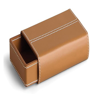 Handmade Leather Matchstriker – Decorative <b>Matchbox</b> Holder with Built-In Striker Leather Match Box - Product Image 3