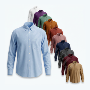 Chemise de travail formelle ajustée à prix de gros, coupe slim, col classique, pour le bureau et les occasions décontractées - Product Image 1