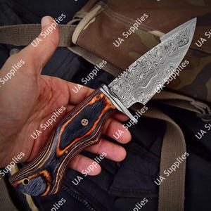 Couteau à Découper Damas Ultra-Tranchant de Haute Qualité, Fabrication Artisanale, Manche en Bois Pakka, Étui en Cuir Personnalisé, Faible MOQ, Vente Directe Usine OEM ODM - Product Image 2