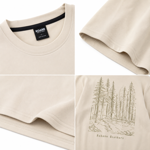 T-shirt unisexe surdimensionné en jersey de coton respirant, style streetwear, avec logo imprimé en lettres rouges et noires sur le devant, décontracté, à manches courtes et col rond - Product Image 4