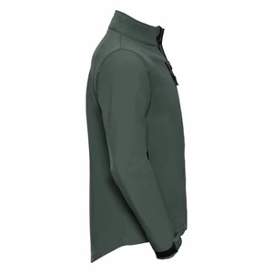 Veste Softshell Homme 3 couches, coupe-vent, résistante à l'eau, veste de travail professionnelle, vert bouteille, logo personnalisé OEM - Product Image 5