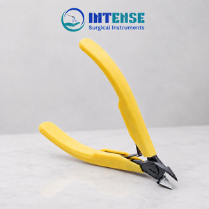 Alicates profesionales de acero inoxidable para cortar alambre de joyería, herramienta de corte lateral de precisión, mango antideslizante amarillo para la fabricación de joyas - Product Image 4