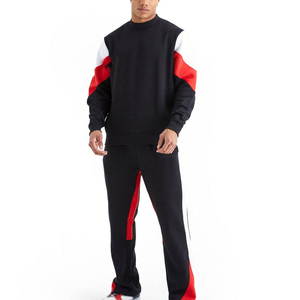 Survêtement décontracté pour homme à faible MOQ, offrant un style sportif moderne, un tissu performant et polyvalent pour les voyages et le jogging. - Product Image 1