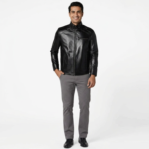 Prix de gros, veste en cuir pour homme personnalisée, fabricants de vêtements sur mesure, veste en cuir pour homme - Product Image 6