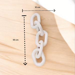 Chaîne en bois naturel à 5 maillons pour décoration de table d'hôtel, de fête, de maison ou de bureau, couleur bois naturel, très vendue - Product Image 5