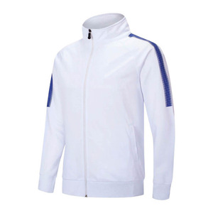 Ensemble de survêtement sportif pour homme personnalisé, coupe ajustée, veste zippée, pantalon de jogging, deux pièces, polyester, respirant, vêtements de sport pour la salle de sport - Product Image 3