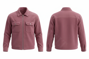 Camisas de pana personalizadas de gran venta con bolsillos con botones, elegantes, con cremallera completa, diseño de logotipo personalizado, abrigos tipo camisa para hombre - Product Image 6