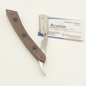 Professional <b>Single</b>-<b>Blade</b> Stainless Steel Barber <b>Razor</b> Custom Logo Manual Shave for Face Body and Underarm Use Sustainable - Product Image 1
