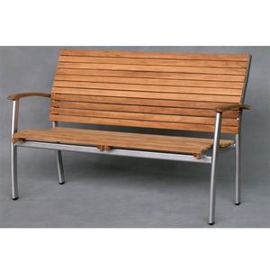 Banc en bois de teck massif 3 places moderne et élégant Meubles en bois massif durables pour l'extérieur Jardin Patio Parc Hôtel Utilisation - Product Image 4