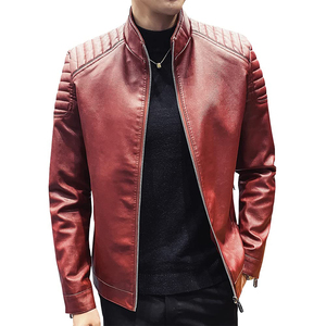 Best Selling 100% Leather <b>Jacket</b> for Men Custom Made Logo And Design Windproof Waterproof Fashionable Leather <b>Jacket</b> - Product Image 3