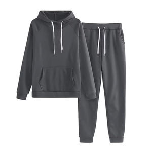 Conjunto Deportivo de 2 Piezas para Hombre, 100% Algodón, el Mejor Material, Personalizable, Sudadera con Capucha, Ropa Deportiva Ajustada para Invierno - Product Image 1