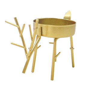 <b>Top</b> Selling Metal Iron Nordic Gold Reindeer Metal Candle Holder Decorative Tea Light Stand Customized Size Shape - Product Image 3