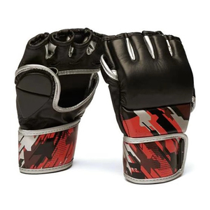 ออกแบบโลโก้ของคุณเองบนถุงมือ MMA แบบครึ่งนิ้ว ถุงมือชกมวย MMA หนังคุณภาพสูง ถุงมือ MMA หนังวัวแท้ - Product Image 3