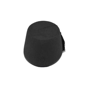 Sombrero Fez Shriner Negro con Borlas, Bordado a Mano en Fieltro Rojo, Clásico, Color Granate, Precio Económico en Venta - Product Image 5
