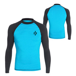 Chemises de compression sur mesure pour hommes, col rond, manches longues, tricotées en Spandex/Polyester, écologiques, anti-plis, respirantes - Product Image 1