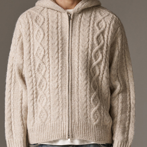 Pull à capuche tricoté unisexe, couleur unie, avec poches, décontracté, pour l'automne, coupe classique, 100 % acrylique, anti-boulochage - Product Image 5