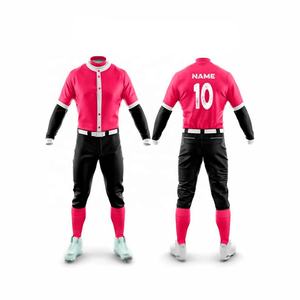 Nuevos conjuntos de uniformes de equipo de béisbol transpirables de alta calidad a bajo precio 2024 sublimación personalizable impresa 100% poliéster - Product Image 2