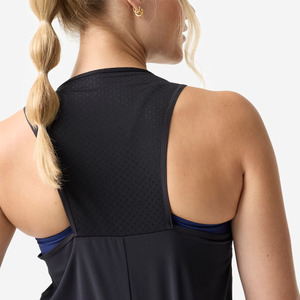 Men's <b>Black</b> Quick Dry <b>Tank</b> <b>Top</b> Solid Color Sporty O-Neck Knitted Performance Wear for Gym and Running Sessions - Product Image 4