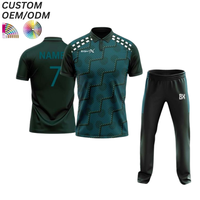 Maillot de cricket à manches courtes en polyester respirant 100 % avec logo personnalisé par sublimation, séchage rapide, support OEM ODM, fabrication en gros