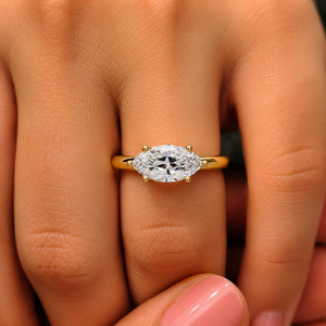แหวนหมั้นเพชรเม็ดเดี่ยวทรงมาร์คีส์ขายดี รับรองโดย IGI ขนาด 1.0ct-3.0ct ทองคำขาว 14K เพชรเพาะเลี้ยงในห้องปฏิบัติการ เครื่องประดับสั่งทำพิเศษ - Product Image 2