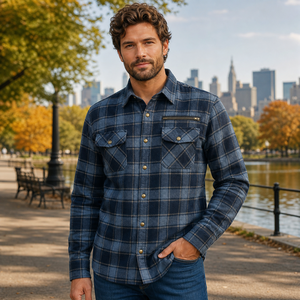 Camisa de Franela Personalizada para Hombre, Diseño a Cuadros, Casual, con Botones, para Marcas Independientes, Venta al Por Mayor, Etiqueta Privada para Pedidos al Por Mayor - Product Image 2