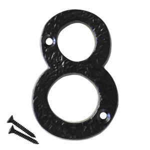 Lettres de l'alphabet en fonte noire personnalisées A-Z, numéros de maison en métal, plaque de porte vintage, quincaillerie rustique pour adresse, mur, portail - Product Image 6