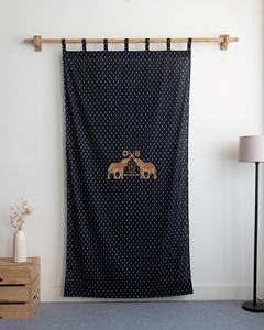 Rideaux occultants en coton imprimé à pois noirs, rideaux imprimés à pois colorés pour la chambre des enfants - Product Image 4