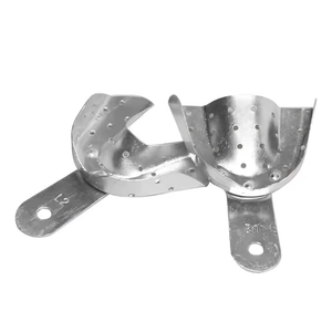 Bandejas de Impresión Dentales de Aluminio Azicon - Juego de Bandejas de Impresión Orales Superiores e Inferiores Perforadas, Ligeras, Reutilizables y Autoclavables - Product Image 1